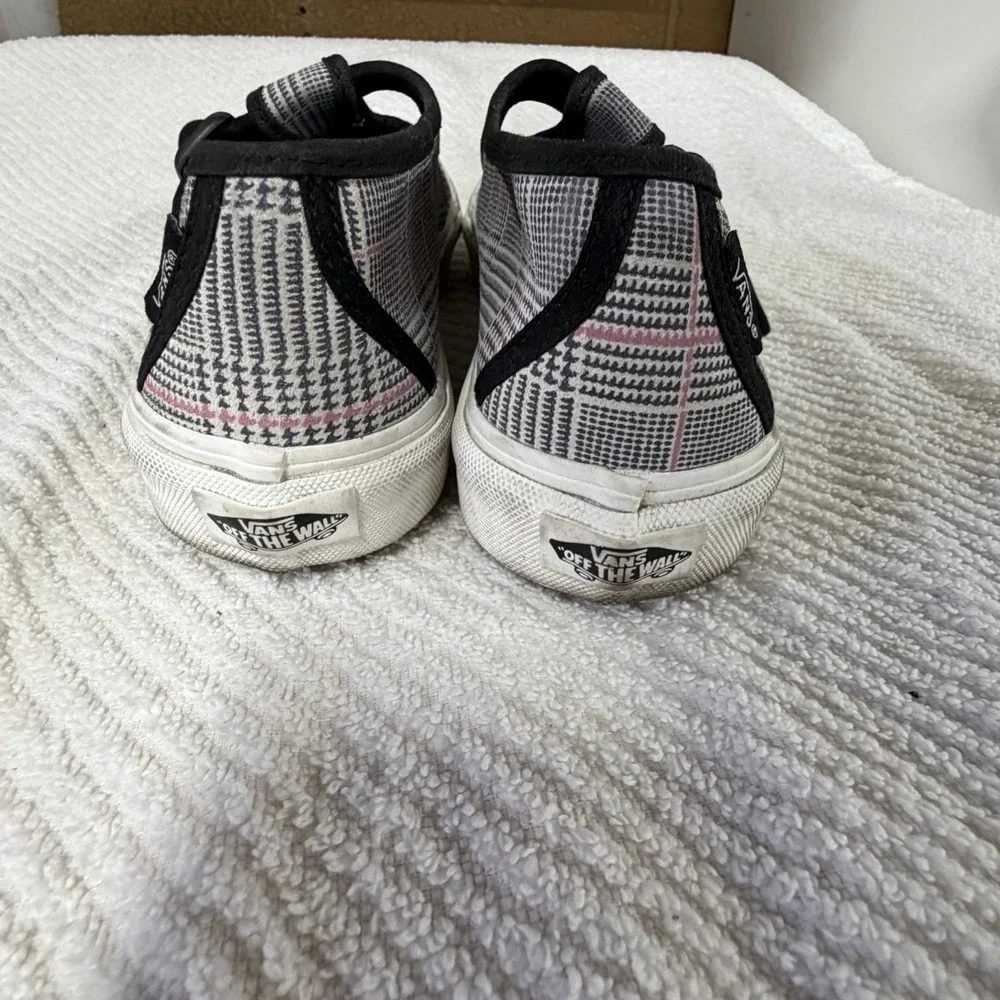Vans Womens Sz 8.5 Shoes Style 93 Plaid Canvas Mary Janes Sneakers Pink Black - Picture 3 of 6